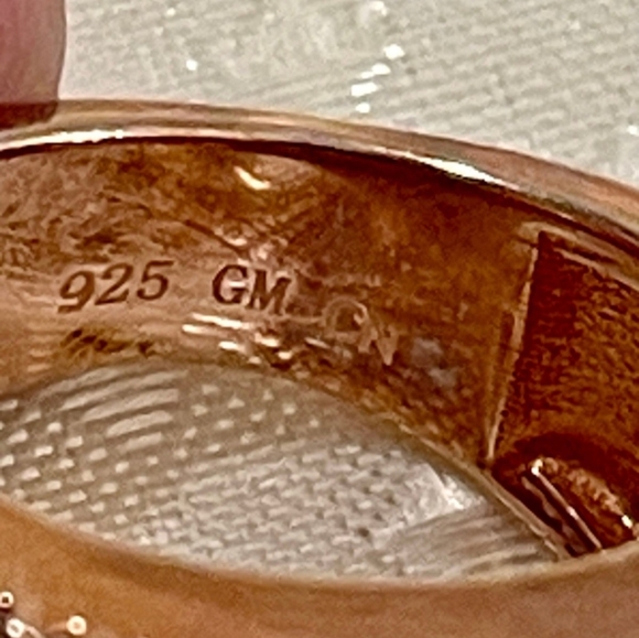 Natural White Zircon (Not Cubic Zirconia) 18k RG over Sterling Silver Sz 7! ✨️ - Picture 5 of 8